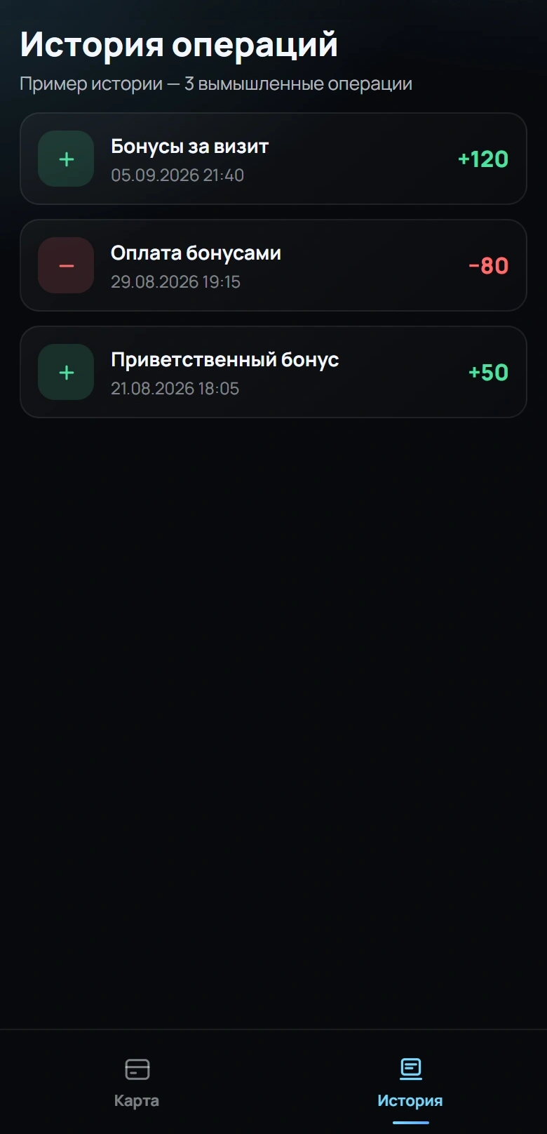 История операций NEO